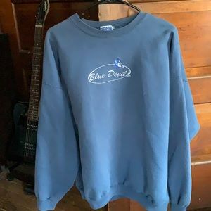 Men’s Vintage XL Blue Crewneck with Motif
